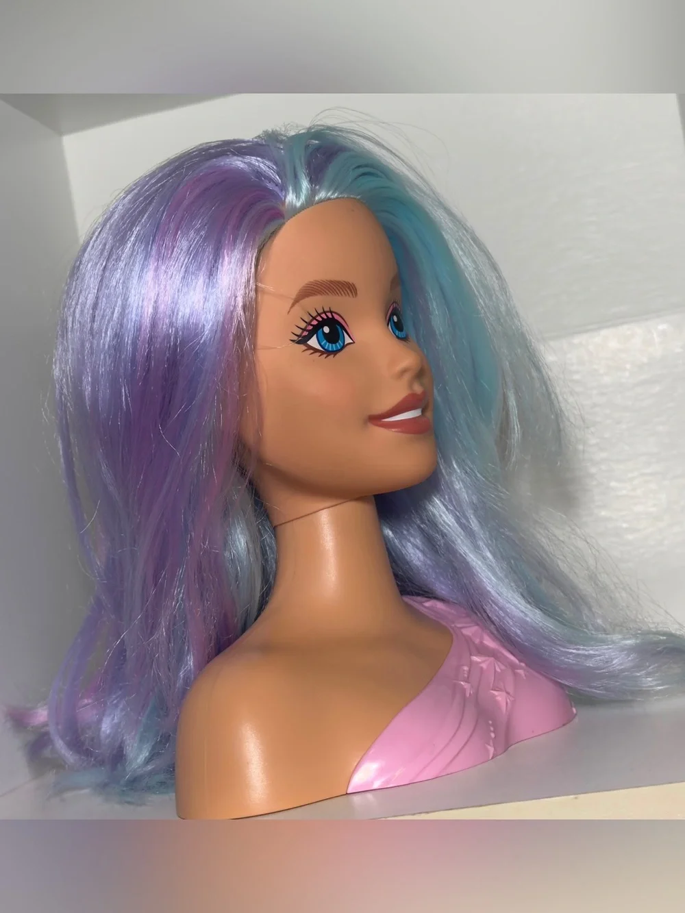 Barbie Styling Head with Blue & Purple Hair